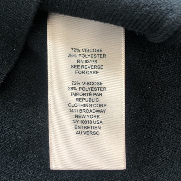 Philosophy Republic Ruffled Flutter Sleeve Black Knit Top Blouse Large NWT - Picture 10 of 14